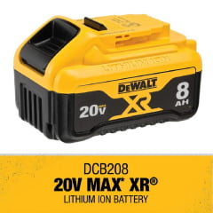 BATERIA 20V XR ÍONS DE LÍTIO 8,0 AH PREMIUM DCB208 B3 DEWALT