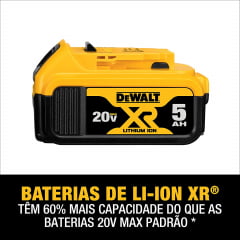 Kit 2 Baterias 5Ah 20V + Carregador + Bolsa DCB205C2K Dewalt