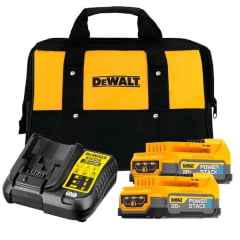 Kit 2 Baterias Powerstack 1.7Ah Carregador Bolsa Dcbp034e2 Dewalt