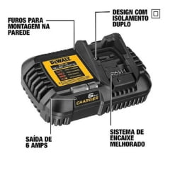 Kit Bateria 20v/60v 6Ah + Carregador Flexvolt 220v DEWALT