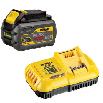 Kit Bateria 20V/60V 6Ah + Carregador Rápido 220V DEWALT