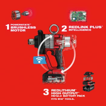 CHAVE DE IMPACTO 1" À BATERIA 18V M18 FUEL ONE KEY 2867-20 MILWAUKEE