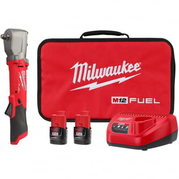 KIT CHAVE DE IMPACTO ANGULAR 1/2" À BATERIA FUEL M12 2565-22 MILWAUKEE 