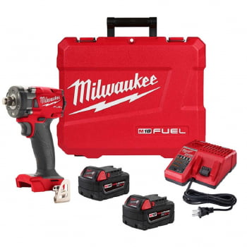 KIT CHAVE DE IMPACTO 1/2" À BATERIA 18V FUEL 2855-22 Milwaukee