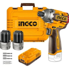 Kit Parafusadeira Impacto 16V 1/4'' 170Nm CIRLI16178-9 Ingco Kit Parafusadeira Impacto 16V 1/4'' 170Nm CIRLI16178-9 Ingco