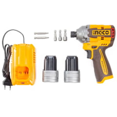 Kit Parafusadeira Impacto 16V 1/4'' 170Nm CIRLI16178-9 Ingco 