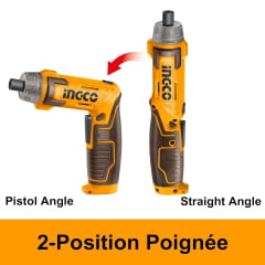 Parafusadeira À Bateria 8V Articulável 1/4" Csdli08025 Ingco 