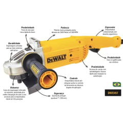 Esmerilhadeira Angular 7" 180mm 2600W 220V DWE497 B2 DEWALT