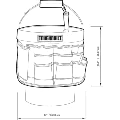 Bolsa Organizadora Para Baldes com 38 Bolsos TB-85 Toughbuilt