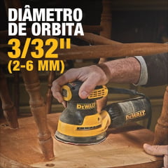 Lixadeira Roto Orbital 5pol 125mm 280w 220v Dwe6421 Dewalt