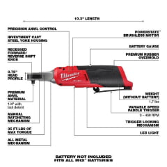 Chave Catraca 1/4" FUEL à Bateria 12V 2566-20 Milwaukee