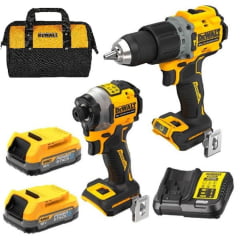 Kit Parafusadeira Furadeira DCF850 DCD805 + Carregador Bivolt + 2 Baterias 1.7ah Powerstack + Bolsa Dewalt Dcbp034e2 - Dewalt 