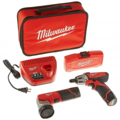 Kit Parafusadeira + Lanterna + Jg De Bits 2482-259 Milwaukee