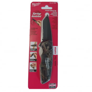 CANIVETE MILWAUKEE FASTBACK48-22-1535 CAMUFLADO LÂMINA TANTO