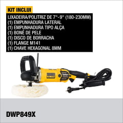 Lixadeira e Politriz 7/9 pol 1250w 220v Dwp849x B2 Dewalt