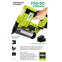 Kit Pinador / Grampeador A Bateria 18v F50/90 Ultra Airfix