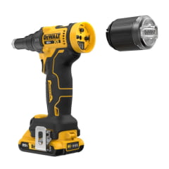 KIT REBITADOR À BATERIA 20V 3/16" BRUSHLESS DCF403B DEWALT