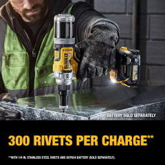 REBITADOR À BATERIA 20V MAX 1/4'' BRUSHLESS DCF414B DEWALT