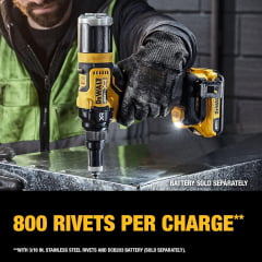 REBITADOR À BATERIA 20V MAX 3/16" BRUSHLESS DCF403B DEWALT