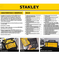 JOGO FERRAMENTAS MECÂNICAS 203 PEÇAS STMT17993-LA STANLEY
