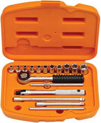 Kit Chave Catraca 1/4" Soquete 4,0 A 13,0mm 17Pçs Tramontina