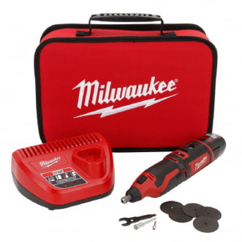 Kit Micro Retífica 1/8 à bateria M12 2460-21 Milwaukee 