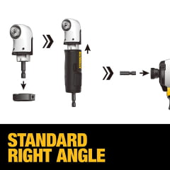 ADAPTADOR ANGULAR 90º PARA PARAFUSADEIRA 2 em 1 DWAMRA DEWALT