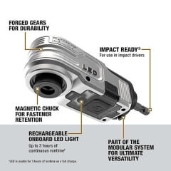 ADAPTADOR ANGULAR COM LED PARA PARAFUSADEIRA DWALRAFT DEWALT 