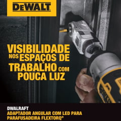 ADAPTADOR ANGULAR COM LED PARA PARAFUSADEIRA DWALRAFT DEWALT