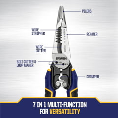 Alicate Desencapador De Fios 7 Em 1 Vise-Grip Irwin Iwht84002 
