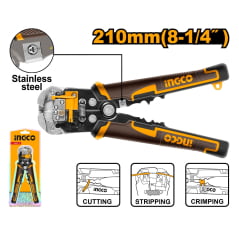 Alicate Desencapador de Fios Eletricista 3 em 1 Ingco HWSP102418