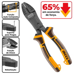 ALICATE UNIVERSAL AÇÃO COMPOSTA 9.5POL 240MM INGCO HCCP58240 
