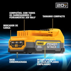 BATERIA LI-ION 1.7AH 20V MAX COMPACTA POWERSTACK DCBP034-BR DEWALT