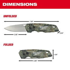 CANIVETE CAMUFLADO FASTBACK LÂMINA AÇO 48-22-1524 MILWAUKEE