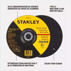 Disco Abrasivo Desbaste Metal 7 x 1/4 Pol STANLEY STA0414