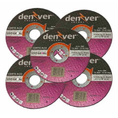 Disco Corte 7" 3,2mm 5pç Corte Aço Uso Geral 60250002 Denver