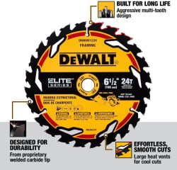 DISCO SERRA CIRCULAR ELITE SERIE 165mm 24D DWAW61224 DEWALT