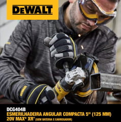 ESMERILHADEIRA COMPACTA 5" A BATERIA 20V BRUSHLESS DCG404B DEWALT