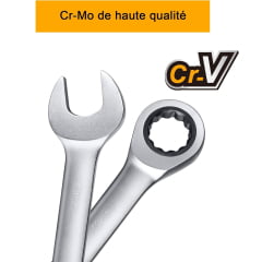 Jogo Chave Combinada Catraca 8-19mm 8 Peças Hkspar1082 Ingco 