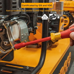 Jogo Chaves Canhão Isoladas 1000v VDE 6 a12 mm 7 Peças INGCO 