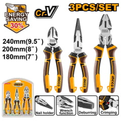 Jogo De Alicates Alta Performance 3 Peças HKHLPS2832 Ingco