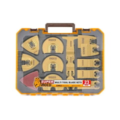 Jogo Lâminas Multiferramenta Oscilante 23 Peças INGCO Jogo Lâminas Multiferramenta Oscilante 23 Peças INGCO
