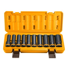 JOGO SOQUETE DE IMPACTO 1/2" LONGO 10 A 24 MM INGCO HKISSD12102L