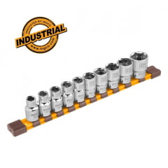 JOGO SOQUETES 1/2" CR-V 10 PEÇAS 10 A 24 MM INGCO HKTS12103 