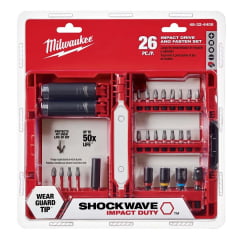 KIT BIT E SOQUETE DE IMPACTO C/ 26 PÇS 48-32-4408 MILWAUKEE