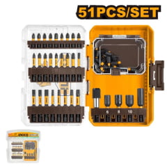 KIT BITS E SOQUETES DE IMPACTO COM 51 PECAS AKDL25106 INGCO 