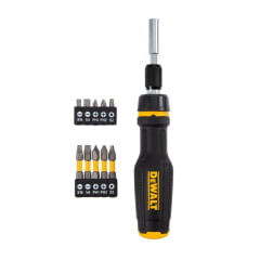 KIT CHAVE MANUAL CATRACA COM BITS 10PCS DWHT68001 DEWALT 
