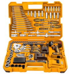 Kit Chave de Impacto 1/2" 20V 550Nm 172 Peças INGCO HKTHP41723-9