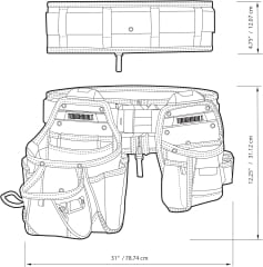 Kit Cinto Ferramentas 3 peças + Suspensórios ToughBuilt 