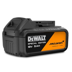 KIT ESMERILHADEIRA 5" (125MM) 20V XR BRUSHLESS, 2 BATERIAS 5.0AH, CARREGADOR E MALETA TSTAK EDIÇÃO ESPECIAL MCLAREN DCG45MP2T